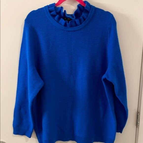 Talbots Plus Petite Ruffle Neck Sweater NWT - Picture 1 of 7